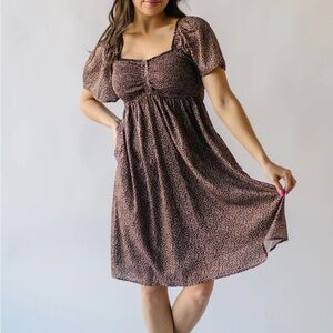 Empire waist floral print dress